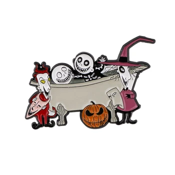 Coșmar Înainte de Crăciun Ace de Rever pentru Rucsaci Broșe Email Pin de Groază Halloween Insigne Moda Bijuterii Accesorii