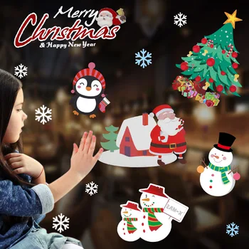 Crăciun fericit Autocolante de Perete DIY Fulg de nea Decalcomanii de Perete de Ferestre din PVC Autocolante Crăciun Crăciun Ornamente 2023 Anul Nou Natal Noel Deco