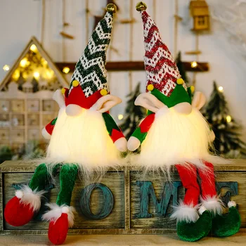 Crăciun Intermitent Elf papusa cu Rudolph Pitic Crăciun jucărie Festivalul de noutate acasă raft Birou decoratiuni Creative Cadouri de Promovare