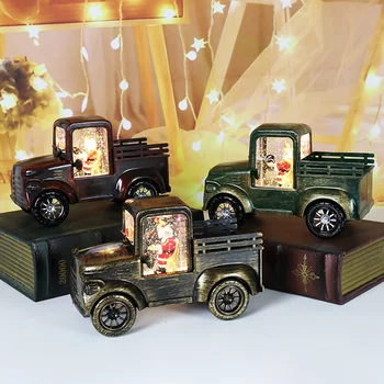Crăciun Masina Retro Lumina de Noapte Creative în Vârstă Mini LED Felinar de Vânt Decoratiuni Petrecere de Crăciun Consumabile