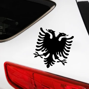 CS-10615# de Vinil Decal albanez două Capete Vultur Masina Autocolant Impermeabil Auto Decoruri pe Camion Bara Spate Geam