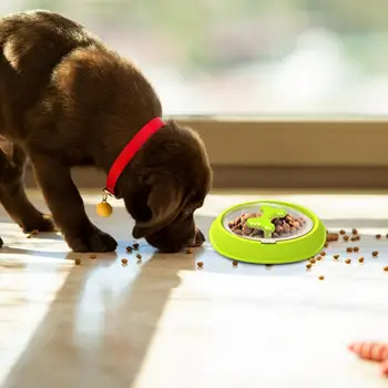 Cățeluș câine ABS PC din Oțel Inoxidabil Lent Consumul de Formare Durabil Bol Rotativ Os Design Hrană pentru animale de Companie Usor de curatat Alimentare Alimentator