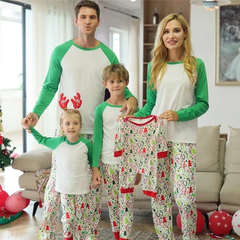 De Crăciun, Familia Potrivire Costumele De Halloween Pijamale Mamă-Fiică, Tată-Fiu Carouri Elan De Potrivire Haine De Anul Nou Look Familie