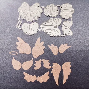De Metal de Tăiere din oțel Moare Nou cu 6 perechi de diferite în formă de aripi de înger DIY Scrapbooking Album Foto Relief hârtie Cards103*65mm