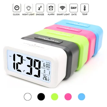 De vânzare la cald LED Digital Ceas cu Alarmă Snooze Iluminare Mut Calendar Desktop Electronice Bcaklight ceasuri de Masă, Ceas de birou