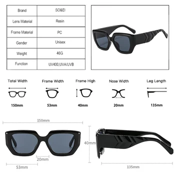 DECI&EI Ins Populare de Moda Ochi de Pisică ochelari de Soare Femei Retro plin de culoare Gradient de Nuante UV400 Trend Bărbați Pătrat Ochelari de Soare