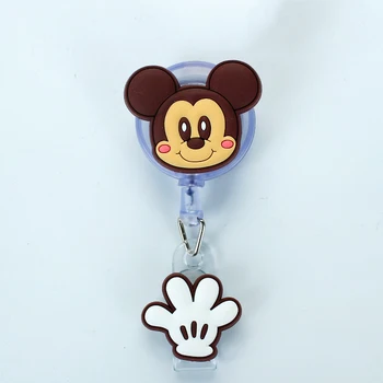Disney figurina Kawaii asistenta insigna clip anime Cusatura Mickey retractabil insigna clip carte de IDENTITATE de student clip accesorii jucarii