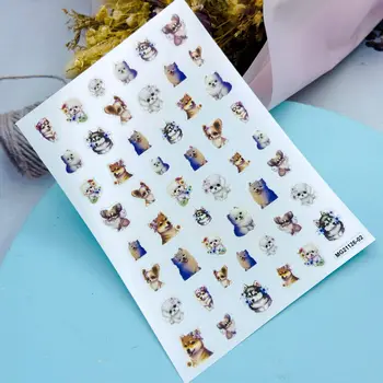 DIY Stil Japonez Subțire Traceless Autocolante Unghiilor Design Nou de Copil Drăguț Pisici si Caini Grave Uscat Decalcomanii de Unghii Nail Art Manichiura