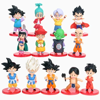 Dragon Ball Figura Super Saiyan Goku, Vegeta Buu Broly Figurine Dragon Ball Mini Set Figurine Anime DBZ Model de Păpușă Jucarii