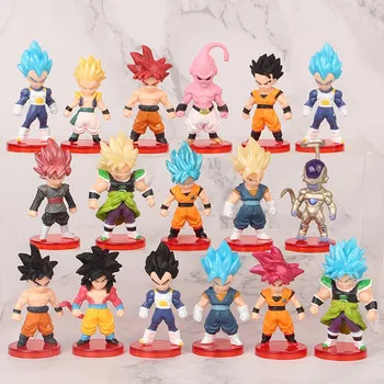 Dragon Ball Z Super Saiyan Goku, Gohan, Vegeta Gogeta Piccolo Majin Buu Mobil Versiune Q Cifre Păpuși Jucarii Set