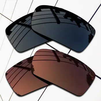E. O. S 2 Perechi Negru & Maro Polarizat Lentile de Înlocuire pentru Oakley Cotit OO9239 ochelari de Soare