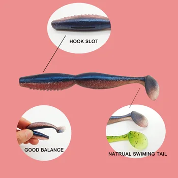 ESFISHING Calitate de Momeală Artificială Spiner Wobbler Shad 100mm125mm Pentru Stiuca Bass T Coada Jigging Pesca Moale Momeală de Pescuit