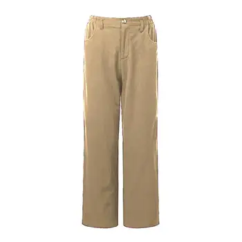 Femei Pantaloni casual pentru femei de vară Talie Înaltă, Buzunare Lenjerie de pat din Bumbac Lung și Drept Pantaloni Pantaloni Largi pantaloni lungi pentru Femei