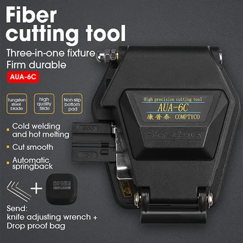 Fiber Cleaver AUA-6C Cablu Cuțit de Tăiere FTTT Fibra Optica Cuțit Unelte de Tăiere de Înaltă Precizie Satâre 16 Suprafața Lamei