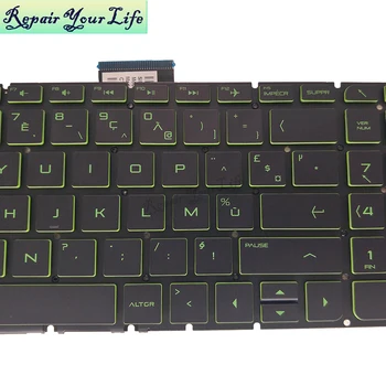 FR franceză azerty tastatura pentru HP Pavilion 15-AB 15-ae 17-g Envy 17-n 15-ua 15-aw series negru verde chei cu margine nu original