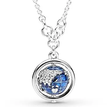 Glob filare Înnodate Curcubeu Inima de Blocare-Ți Promiți Luna de pe cer Stele Colier Pentru Europa Argint 925 Farmecul Șirag de mărgele Bijuterii DIY
