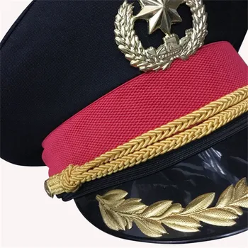 Grâu de aur Soldat Pălărie roșie pălărie trim Militare pălărie Pălărie de Poliție Pentru Cosplay de Halloween, de Crăciun Cadouri de Vacanță