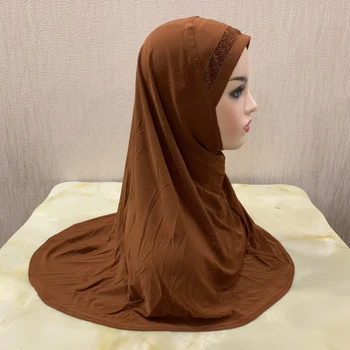 H063 fete Musulmane trage pe hijabul islamic headwrap Pălării de înaltă calitate eșarfă ramadan rog îmbrăcăminte meadium dimensiune turban capace