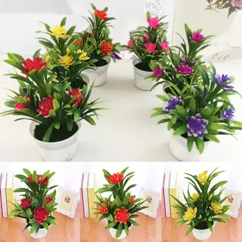 Home Decor Artificial, Fals Floare de Lotus Plantă de Ghiveci, Bonsai Petrecere de Nuntă Grădină Europene mini flori artificiale plante fals