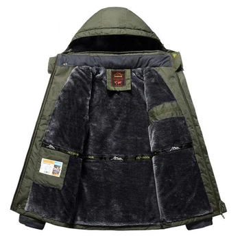 Iarna Fleece Jachete Militare pentru Bărbați Vânt Impermeabil Uza Hanorac Mens Jacheta Cald Pelerina de ploaie Haina Plus Dimensiune 9XL Palton