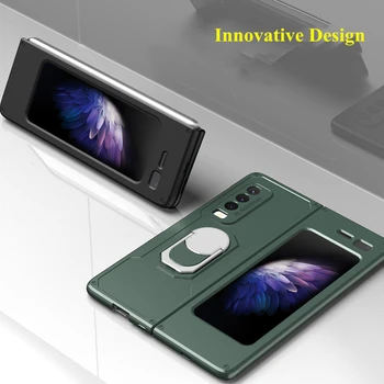 Inel Suport de Caz pentru Samsung Galaxy Z Fold 3 Caz 360 Plină de Protecție Greu PC Cover pentru Galaxy Z Fold 2 5G