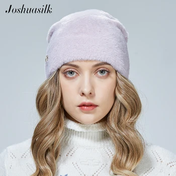 Joshuasilk Toamna Iarna Femeie pălărie Fluture Coada de Diamant decor Faux blana și iepuri de angora Doamnelor pălărie