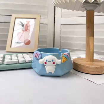 Kawaii Sanrioed de Desene animate Anime MyMelody Kuromi Cinnamoroll KT de Cat Scrumieră Dragut Ornament de Origine Masă de Cafea Cadou Scrumiera