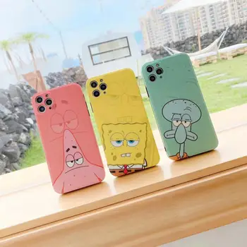 Kawaii Spongebobed Patrick Stele Squidward Tentaculele Telefon Caz pentru Iphone11Promax de Desene animate Anime All Inclusive Telefon Mobil Caz
