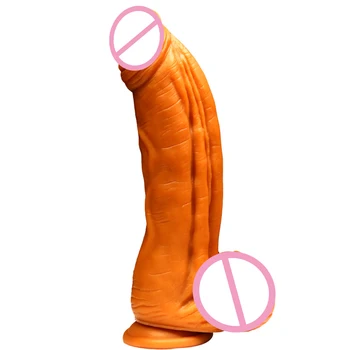 Lichid de silicon Vibrator Moale Realist Penis Pula Mare sex Feminin Masturbare Dop de Fund Dublu strat de Silicon ventuza Bărbați Dildo-uri