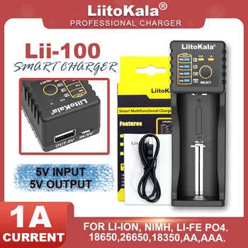 Liitokala Lii-100 3.7 V, 1.2 V, 3.2 V 3.85 V 18650 18350 18500 14500 26650 AA AAA NiMH baterie Litiu-Baterie