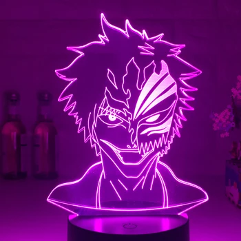 Lumina 3D Anime Bleach pentru Decor Acasă Veioza Cool Cadou de Ziua Acrilice Led Lampă de Noapte Înălbitor Picătură de Transport maritim