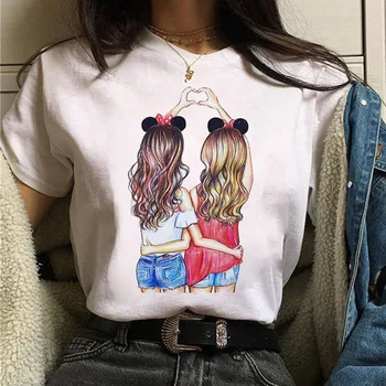 Mai buni Prieteni Femei Amuzant Tricou Fata de Desene animate Topuri Tee Harajuku Maneci Scurte Tee Shirt de sex Feminin Drăguț T-shirt Fete