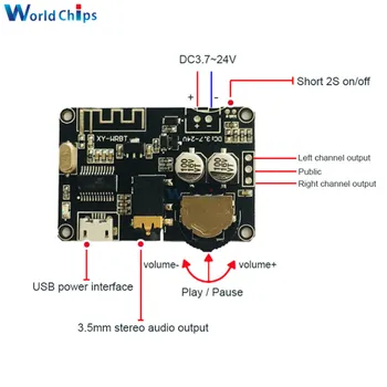 Micro Bluetooth USB 5.0 Receptor Audio Decoder Placa Wireless Fara MP3 Player de Muzică cu 3.5 mm AUX Jack Pentru Boxe