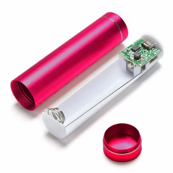 Mini Baterie Banca de Putere Înapoi Caz Cilindric de Aluminiu Mobil 18650 Baterie de Rezervă, Încărcător USB DIY Cutie Baterie de Stocare de Caz