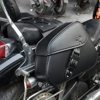 Motocicleta Retro Geanta din Piele din PVC Parte Sac Impermeabil Depozitare Geanta Partea Instrument Geanta Cu Interior Sac Net Pentru Moto Parte