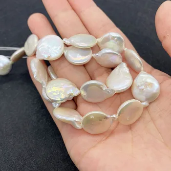 Naturale, Perle de apă Dulce Alb Buton de Perle pentru a Face Bijuterii DIY Elegant Baroc, Colier de Perle Bratara Cadou de 15-16mm