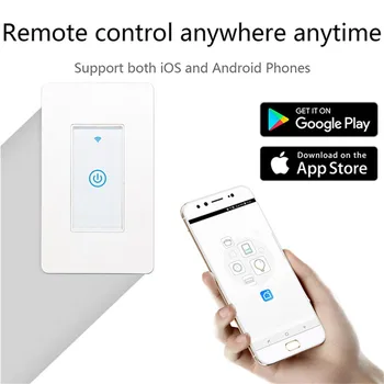 NE-Standard Tuya de control de la distanță de Perete atinge 1gang Smart Switch Suport Alexa&Start Google voice control