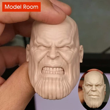 Nevopsită 1/6 Thanos Furios Calm Cap Sculpta Sculptură Model se Potrivesc 12