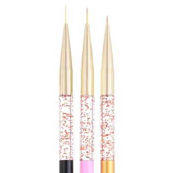 Noi Acrilic UV Gel Perie de Linie de Desen de Flori de Detaliu se Ocupe de Nail Art Pensule Pentru Manichiura Grila de Bandă Largă Stele Pictura Pen Kit