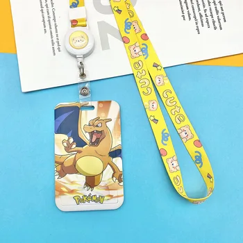 Noi Pokemon Anime Breloc De Desene Animate Pisica Alunecare Titularul Student Cardul De Masa De Autobuz De Identitate A Titularului De Card De Credit Suport Curea