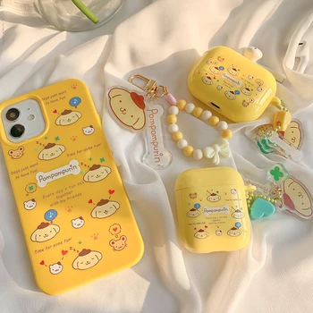 Noi Pompom Purin Telefon Caz pentru Iphone 13Promax 12 Xr 7/8Plus Cască Shell Sanrio Kawaii Coajă Moale Anti-Toamna Capacul Telefonului