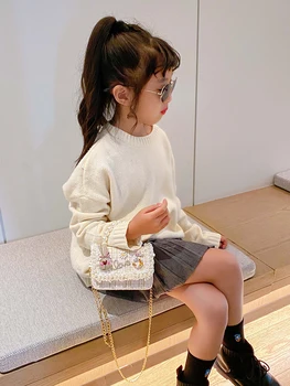 Noi saci de copii de sex feminin drăguț în stil occidental fetita geantă de umăr fete de messenger geanta fashion princess mini portabil
