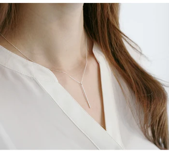 Noi Sosiri Argint 925 geometrie Coliere Pandantiv Fierbinte de Vânzare Pură Bijuterii de Argint pentru Femei