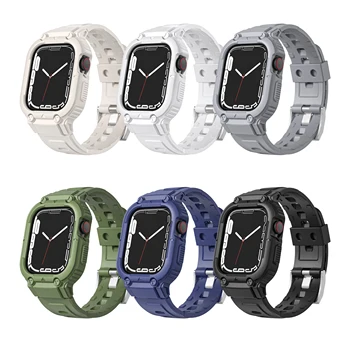 Nou Compatibil cu Apple Watch Band cu diametrul de 40mm, 45mm Bara de protecție Caz, Accidentat Bărbați Benzi pentru Apple Watch SE și iWatch Seria 8 7 6 5 4