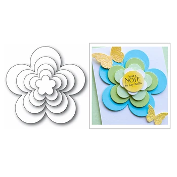 Nou Strat de Cuibărit Cadru Ambarcațiuni de Flori 2020 Tăiere a Metalelor, Matrițe, pentru DIY Scrapbooking și Luare de Card Decor în Relief Mucegai Timbre