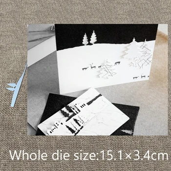 Noul Design Craft din Metal de Tăiere Mor taie moare 2 buc copaci marginea decor albumul Album de Carte de Hârtie Ambarcațiuni Relief mor reduceri