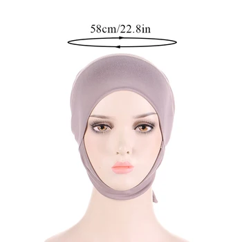 Noul Moale Modale Turbanul Musulman Pălărie Interior Hijab Capace Islamic Underscarf Capota India Pălărie De Sex Feminin Headwrap Turbante Mujer