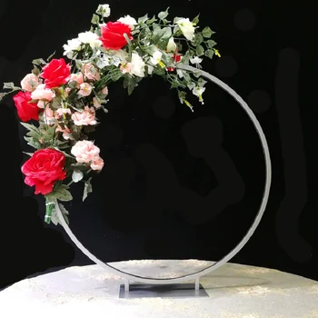 Nunta Arc Masă Centrală Flori Artificiale Stand Drum Duce Fereastra De Afișare Cadru Raft Petrecere Tabelul De Flori Decor