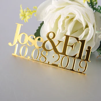 Nunta de aur Locul Carduri Personalizate cu Laser Acrilic Taie Nume nume de Loc setări nume categorie Semne de Nunta