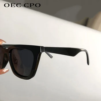 OEC CPO Lady Vintage Mic Pătrat ochelari de Soare pentru Femei Brand Limpede, de culoare Galben Obiectiv Punk Ochelari de Soare de sex Feminin de Ochelari de vedere Ochelari de protectie UV400